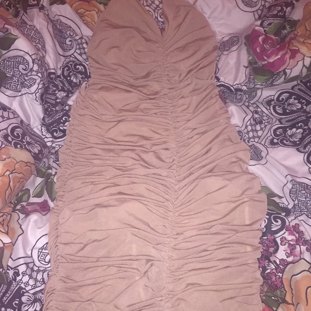 Tan Colored Knee Length Dress